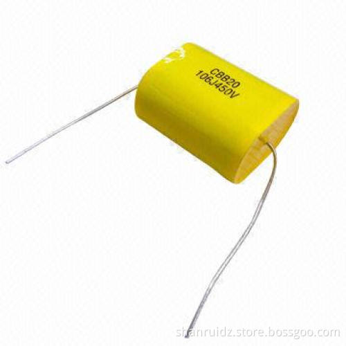 Metalized Polypropylene Film Capacitor, Axial Shape, Good Self-healing Effect, Low-loss